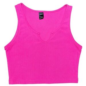 SHEIN Hot Pink Cropped Tank Top